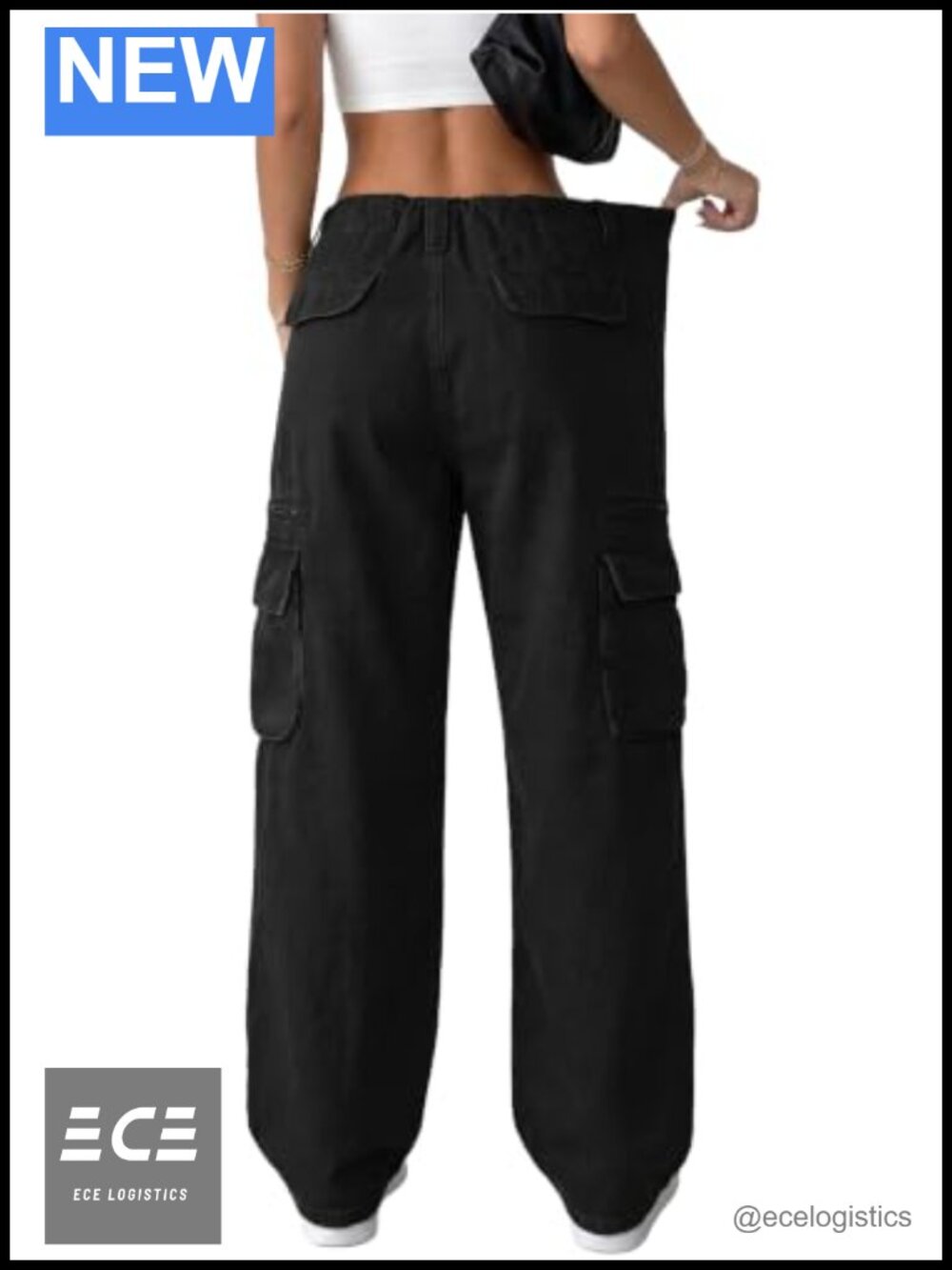 Embroidered Cargo Pants for Women High Waisted Cotton Y2K Streetwear